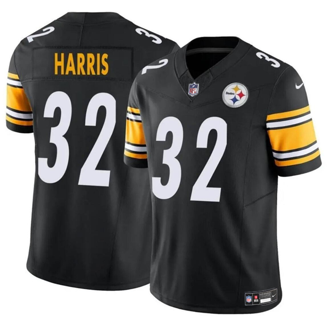 Men's Pittsburgh Steelers #32 Franco Harris Black 2024 F.U.S.E. Alternate Vapor Untouchable Limited Football Stitched Jersey